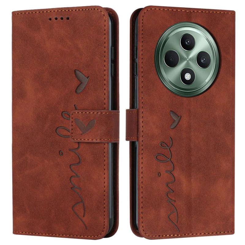 Folio-hoesje Oppo Reno 12f 5g Telefoonhoesje Glimlach