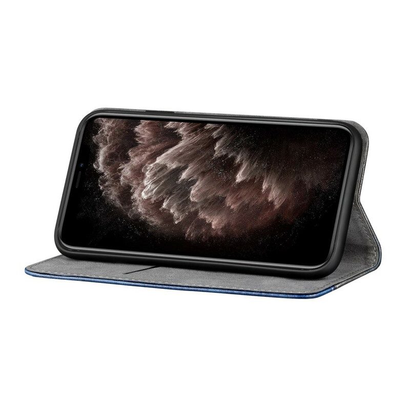 Bescherming Hoesje voor iPhone 13 Pro Max Folio-hoesje Tweekleurig Leereffect