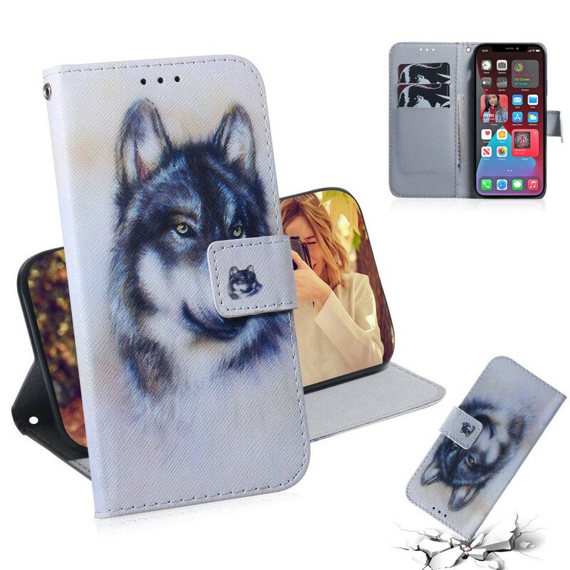 Folio-hoesje voor iPhone 13 Pro Max Honden Uiterlijk