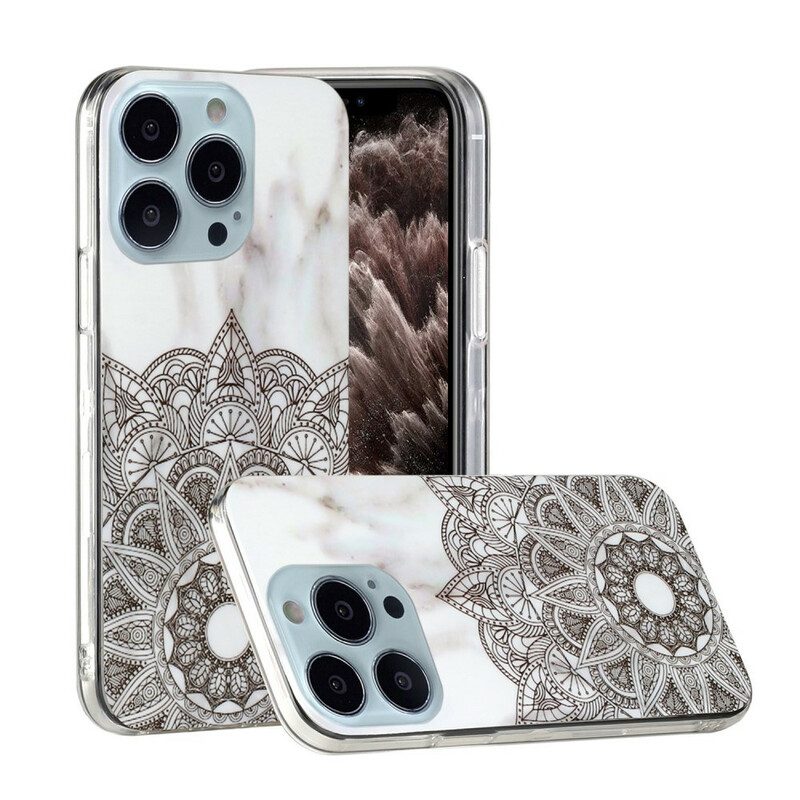 Hoesje voor iPhone 13 Pro Max Gemarmerde Mandala