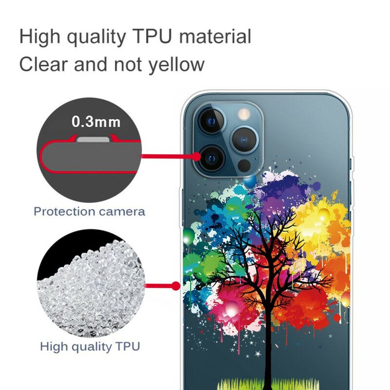 Hoesje voor iPhone 13 Pro Max Naadloze Aquarel Boom