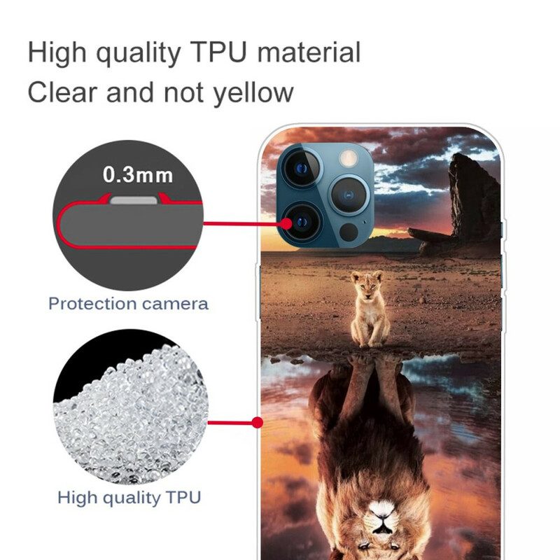 Telefoonhoesje voor iPhone 13 Pro Max Welpen Droom