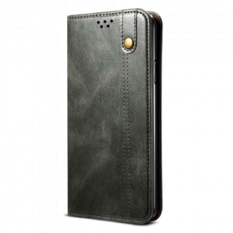 Bescherming Hoesje voor Realme 8 / 8 Pro Folio-hoesje Gewaxt Kunstleer