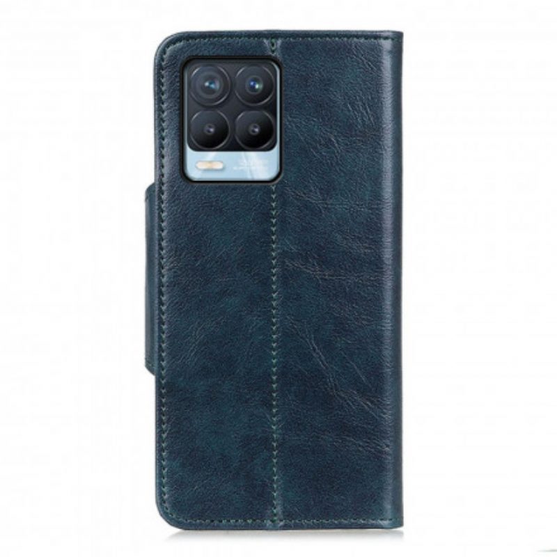 Folio-hoesje voor Realme 8 / 8 Pro Glanzend Imitatieleer Khazneh