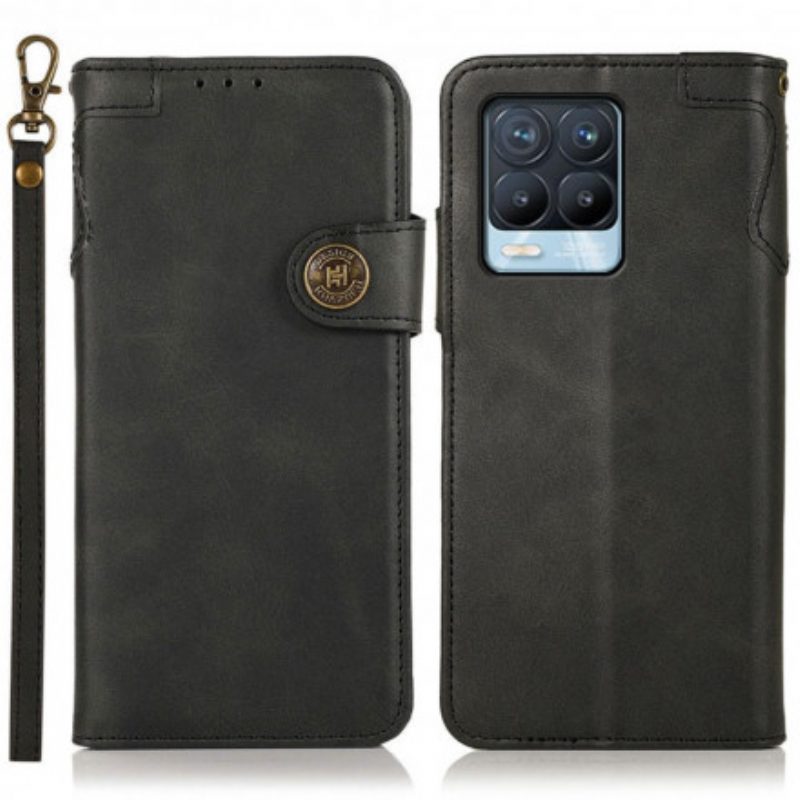 Folio-hoesje voor Realme 8 / 8 Pro Khazneh Magnetische Knop