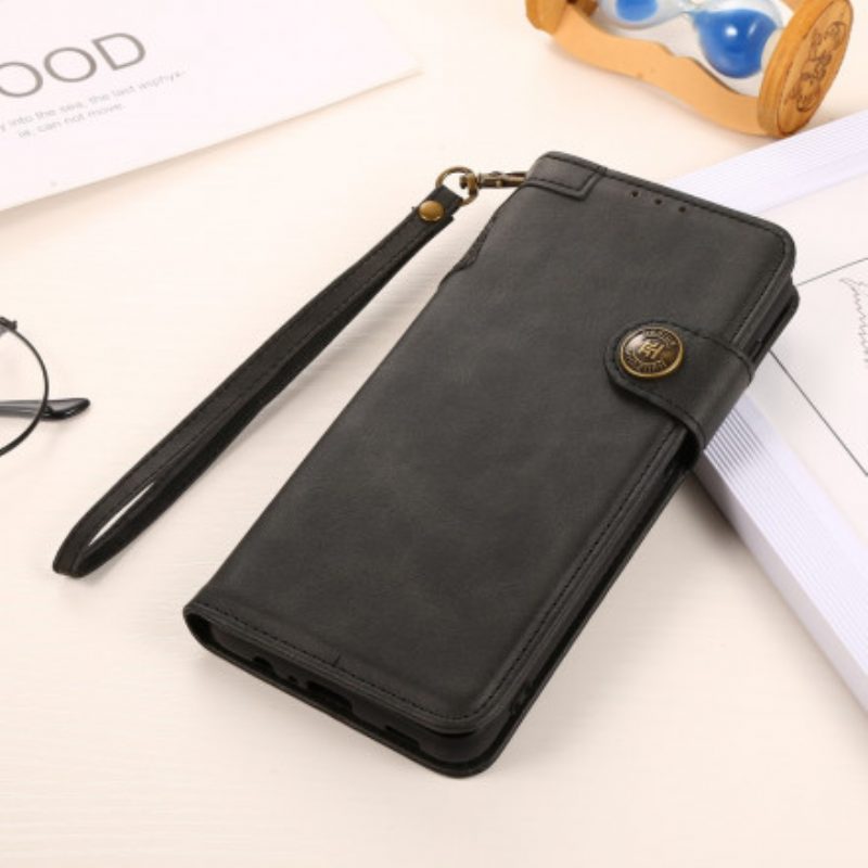 Folio-hoesje voor Realme 8 / 8 Pro Khazneh Magnetische Knop