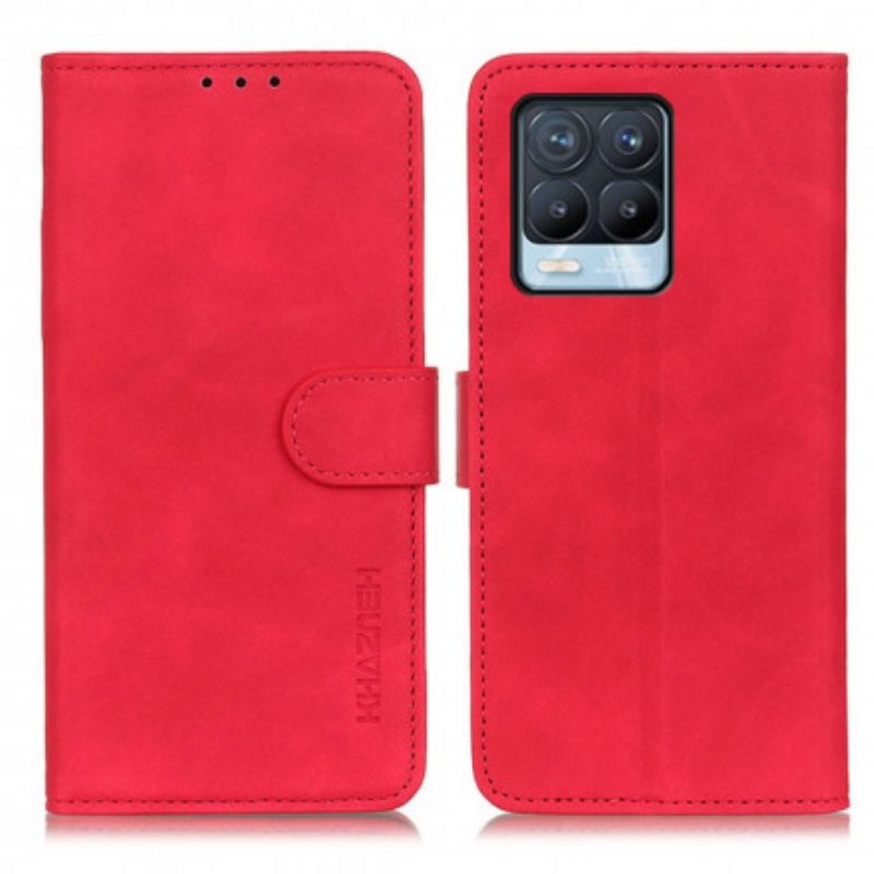 Folio-hoesje voor Realme 8 / 8 Pro Khazneh Vintage Leereffect