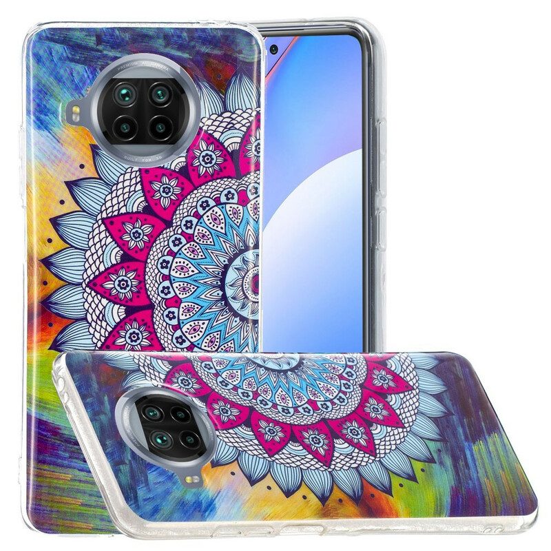Hoesje voor Xiaomi Redmi Note 9 Pro 5G Fluorescerende Kleurrijke Mandala