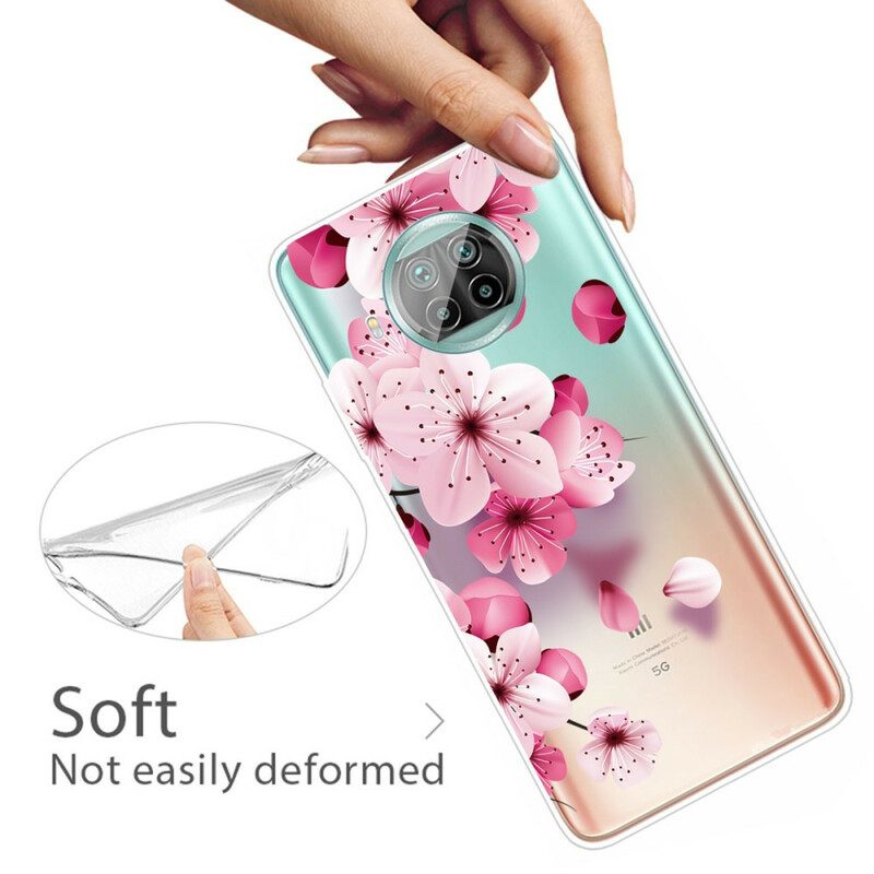 Telefoonhoesje voor Xiaomi Redmi Note 9 Pro 5G Kleine Roze Bloemen