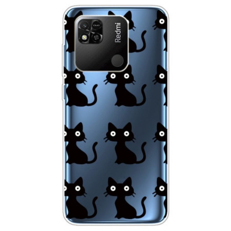 Hoesje voor Xiaomi Redmi 10A Transparante Grappige Katten