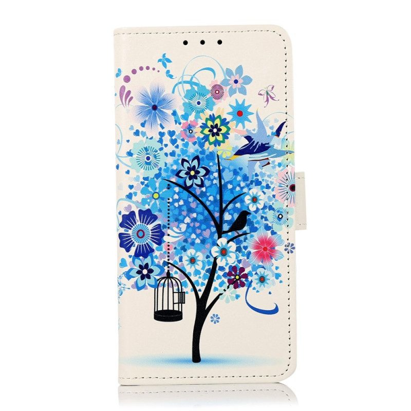 Leren Hoesje voor Xiaomi Redmi 10A Bloeiende Boom