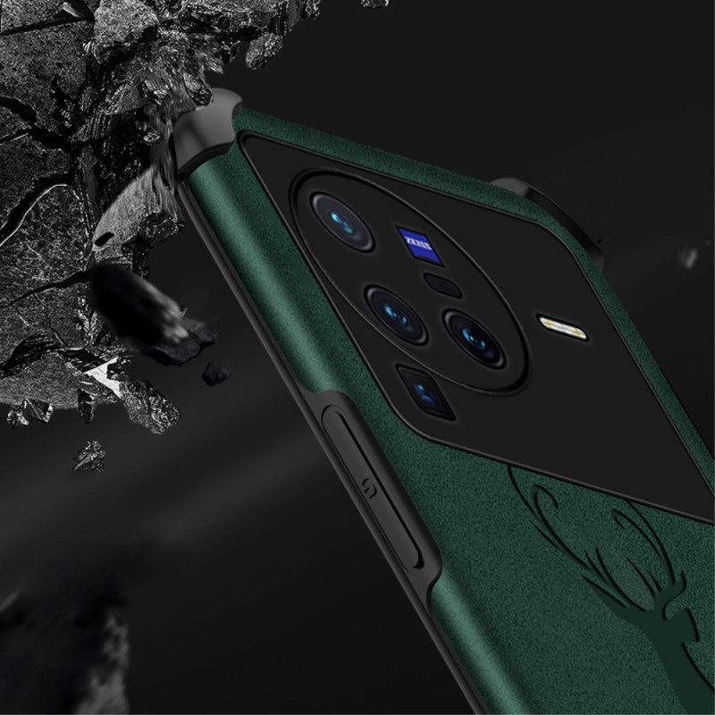 Hoesje voor Vivo X80 Pro Faux Lederen Herten