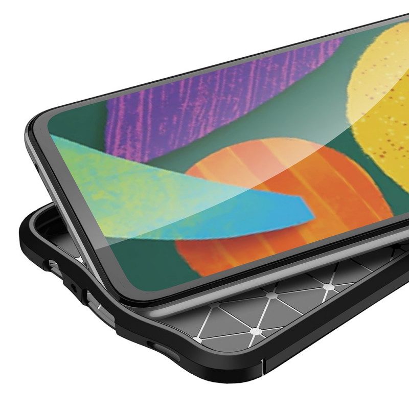 Hoesje voor Samsung Galaxy A03s Dubbellijnig Litchi-leereffect