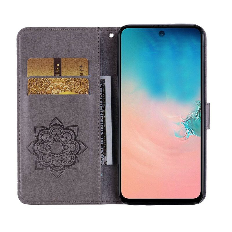 Folio-hoesje voor Samsung Galaxy A31 Uil Mandala En Charme