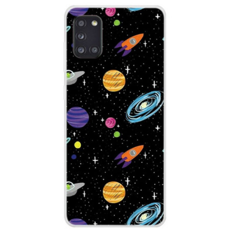 Telefoonhoesje voor Samsung Galaxy A31 Planeet Melkweg