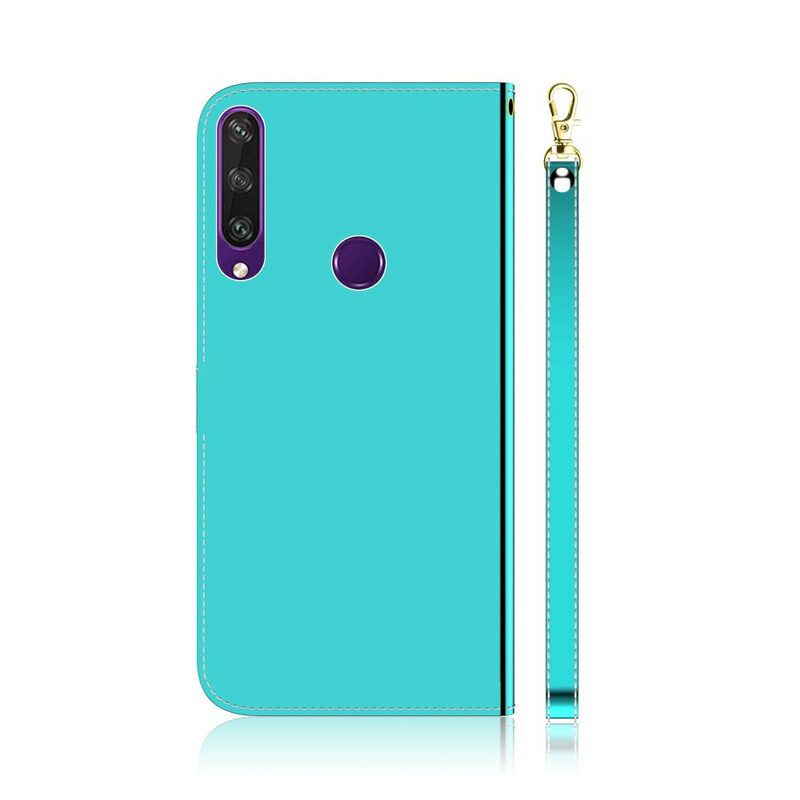 Folio-hoesje voor Huawei Y6p Spiegelhoes Van Imitatieleer