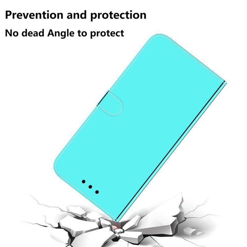 Folio-hoesje voor Huawei Y6p Spiegelhoes Van Imitatieleer