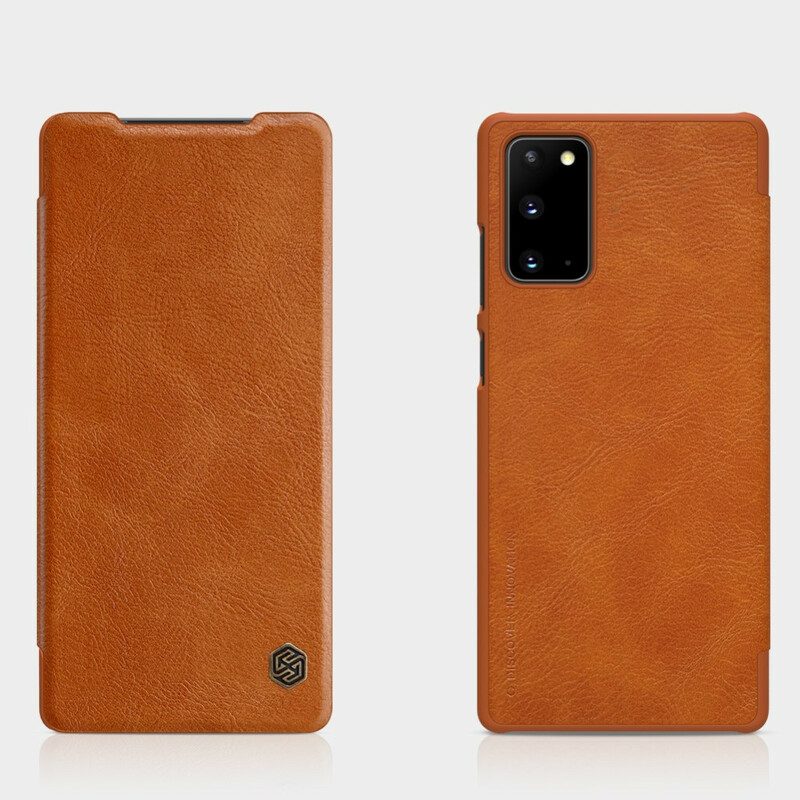 Bescherming Hoesje voor Samsung Galaxy Note 20 Folio-hoesje Nillkin Qin-serie