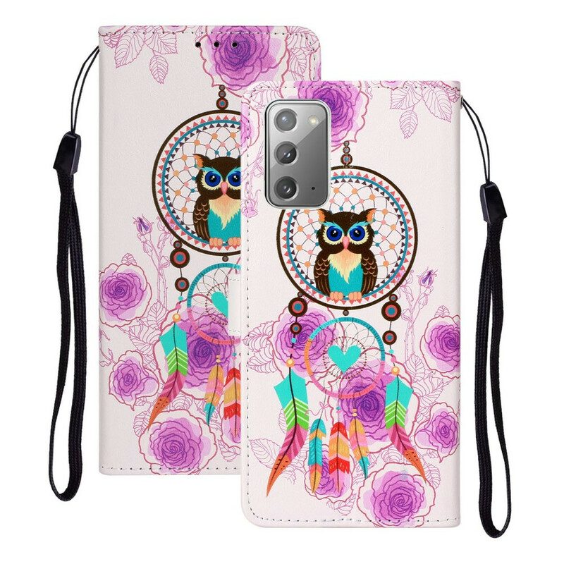 Flip Case voor Samsung Galaxy Note 20 Koning Uil