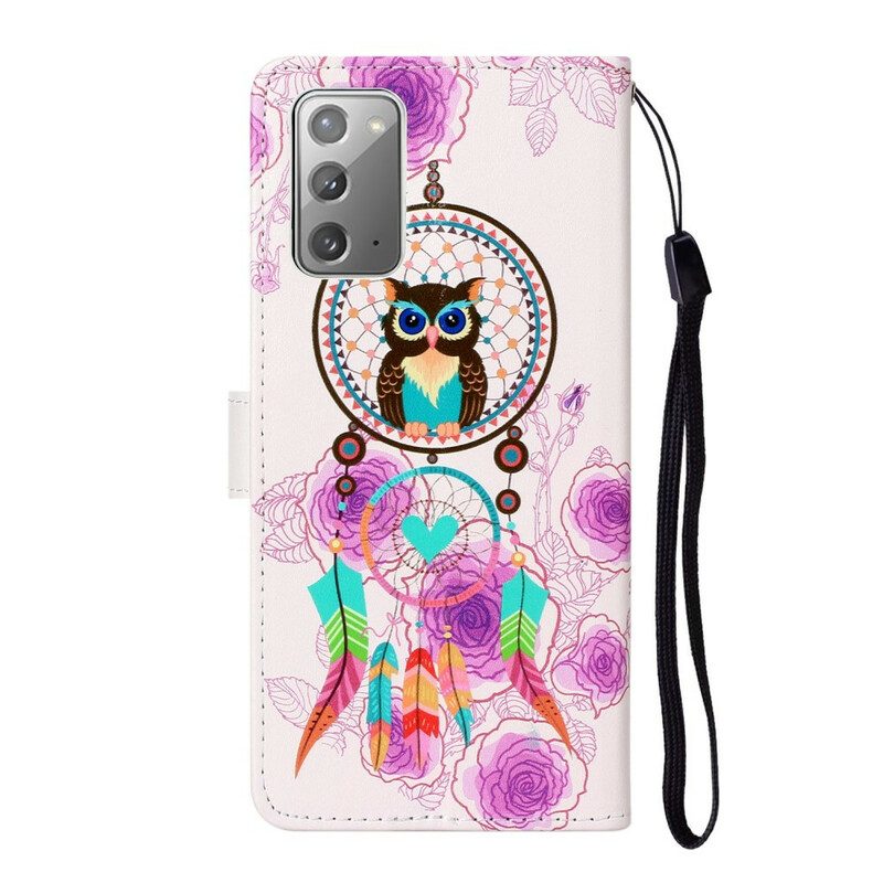 Flip Case voor Samsung Galaxy Note 20 Koning Uil