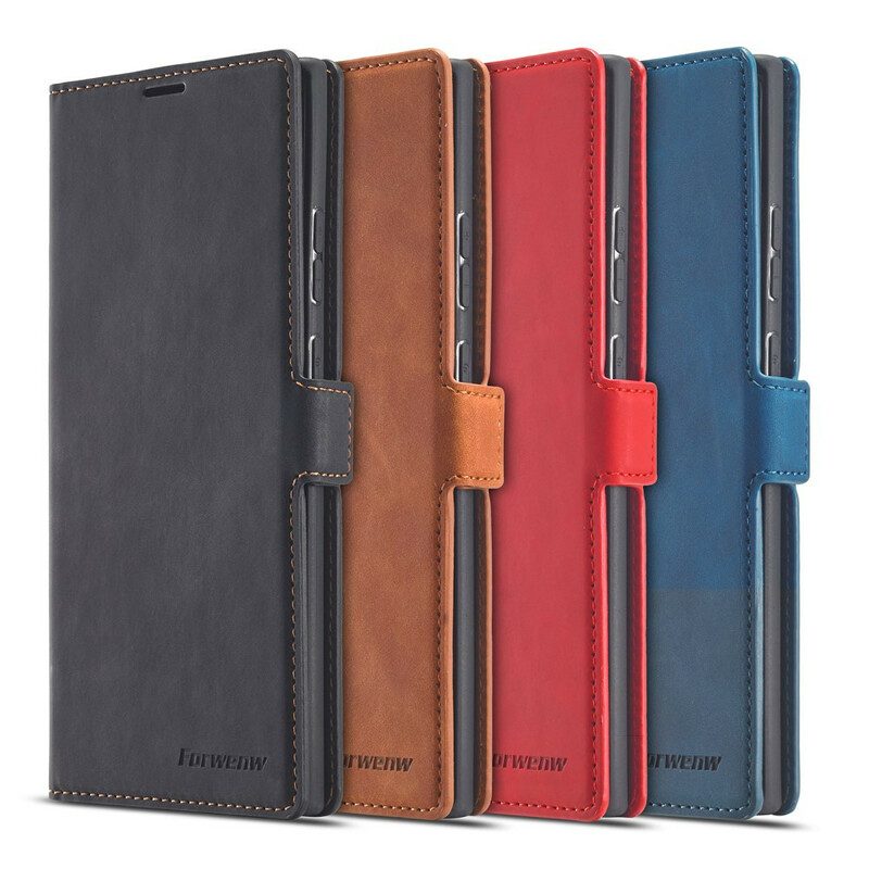 Folio-hoesje voor Samsung Galaxy Note 20 Forwenw Ledereffect
