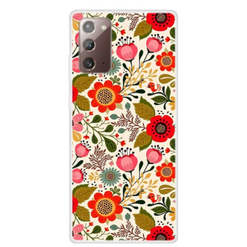 Hoesje voor Samsung Galaxy Note 20 Bloemen Tapijt