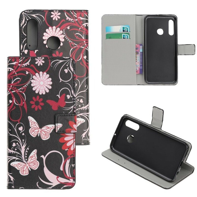 Folio-hoesje voor Huawei P Smart Z Vlinders En Bloemen