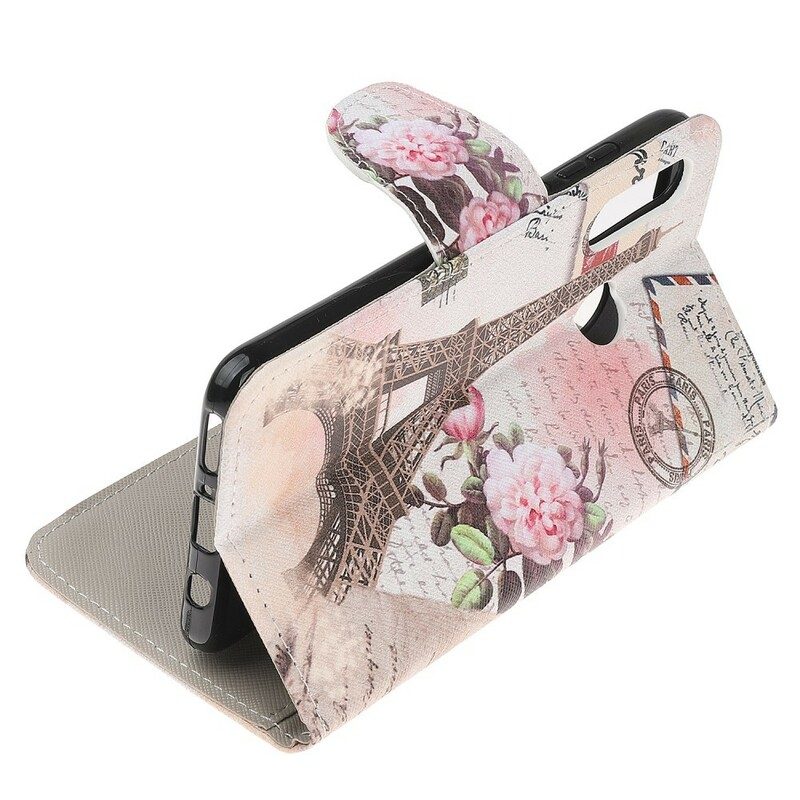 Leren Hoesje voor Huawei P Smart Z Retro Eiffeltoren