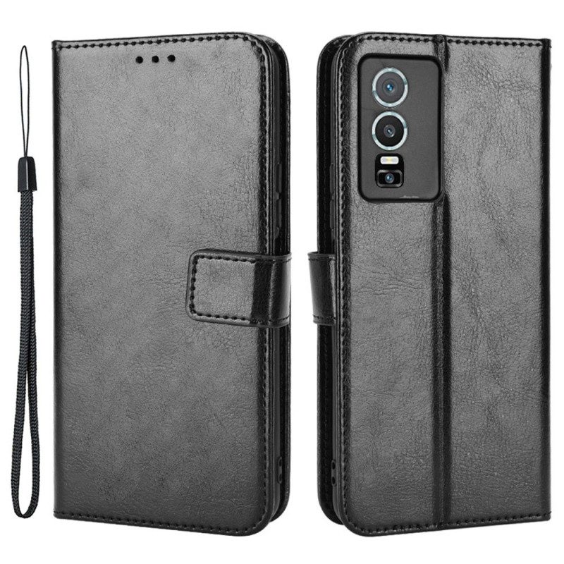 Folio-hoesje voor Vivo Y76 5G Flitsend Kunstleer