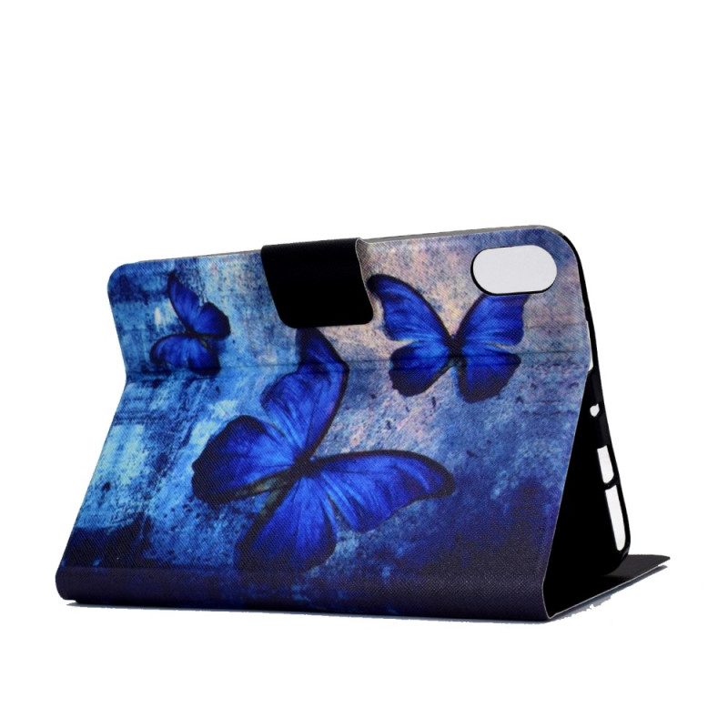 Leren Hoesje voor iPad 10.9" (2022) Fantastische Vlinders