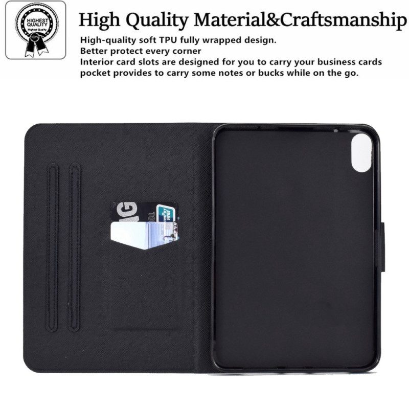 Leren Hoesje voor iPad 10.9" (2022) Fantastische Vlinders