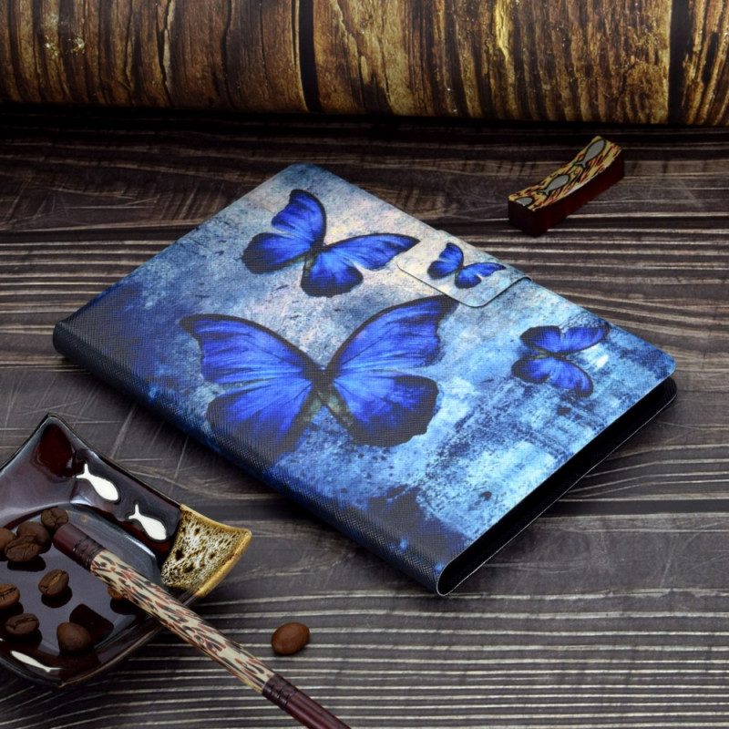 Leren Hoesje voor iPad 10.9" (2022) Fantastische Vlinders