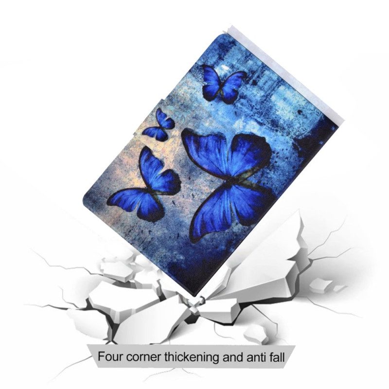 Leren Hoesje voor iPad 10.9" (2022) Fantastische Vlinders