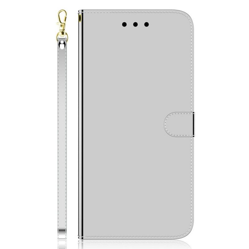 Leren Hoesje voor Realme GT 5G Spiegelhoes Van Imitatieleer