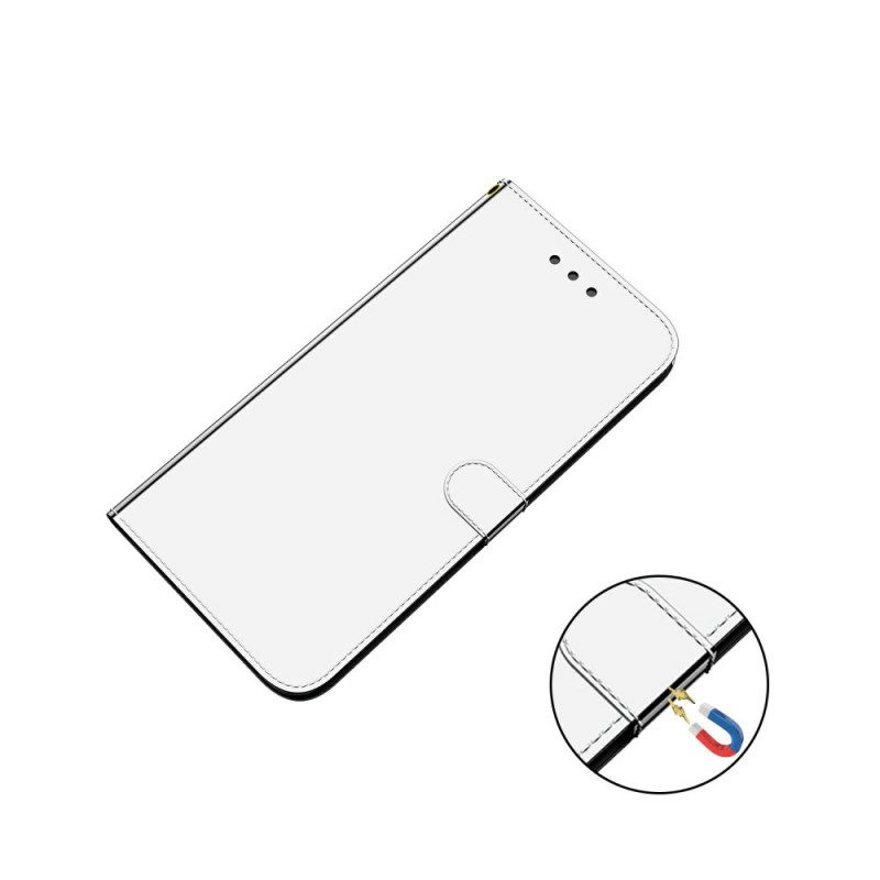 Leren Hoesje voor Realme GT 5G Spiegelhoes Van Imitatieleer