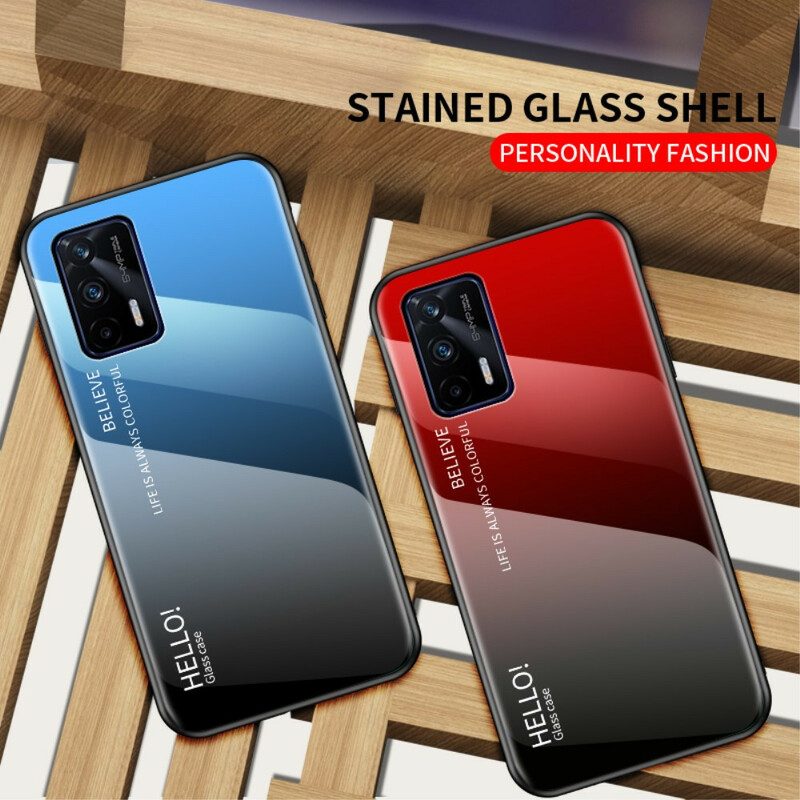 Telefoonhoesje voor Realme GT 5G Gehard Glas Hallo