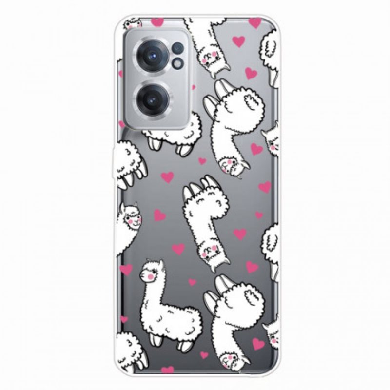 Telefoonhoesje voor OnePlus Nord CE 2 5G Lama's Verliefd