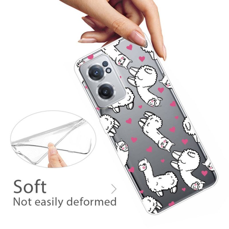 Telefoonhoesje voor OnePlus Nord CE 2 5G Lama's Verliefd