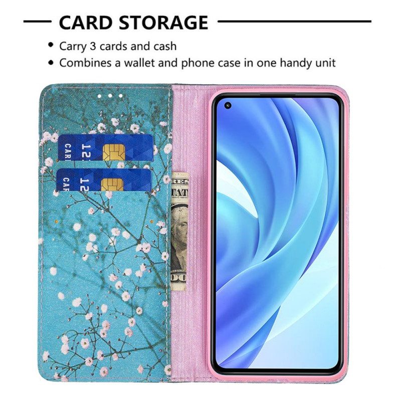 Bescherming Hoesje voor Xiaomi Mi 11 Lite 4G / 5G / 5G NE Folio-hoesje Bloeiende Takken
