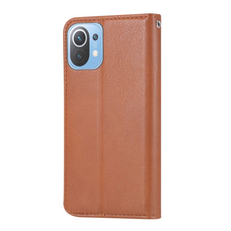 Bescherming Hoesje voor Xiaomi Mi 11 Lite 4G / 5G / 5G NE Folio-hoesje Kaarthouder Van Imitatieleer