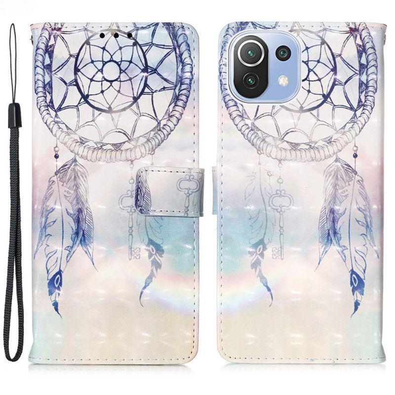 Folio-hoesje voor Xiaomi Mi 11 Lite 4G / 5G / 5G NE Aquarel Dromenvanger