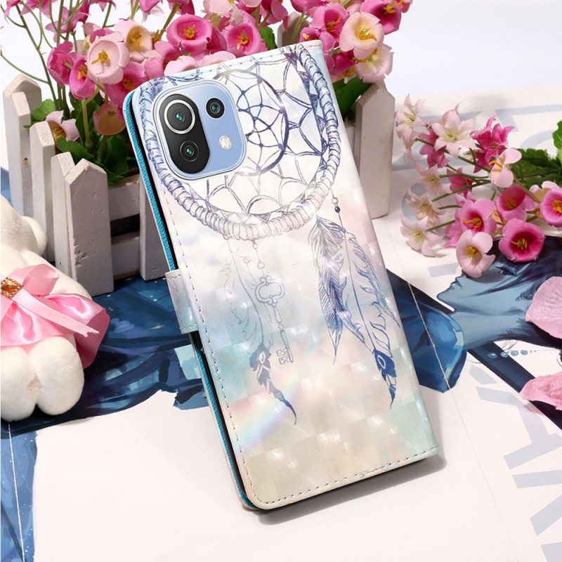 Folio-hoesje voor Xiaomi Mi 11 Lite 4G / 5G / 5G NE Aquarel Dromenvanger