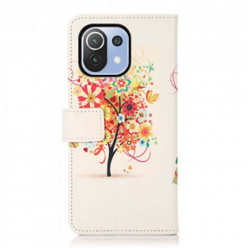 Folio-hoesje voor Xiaomi Mi 11 Lite 4G / 5G / 5G NE Bloeiende Boom