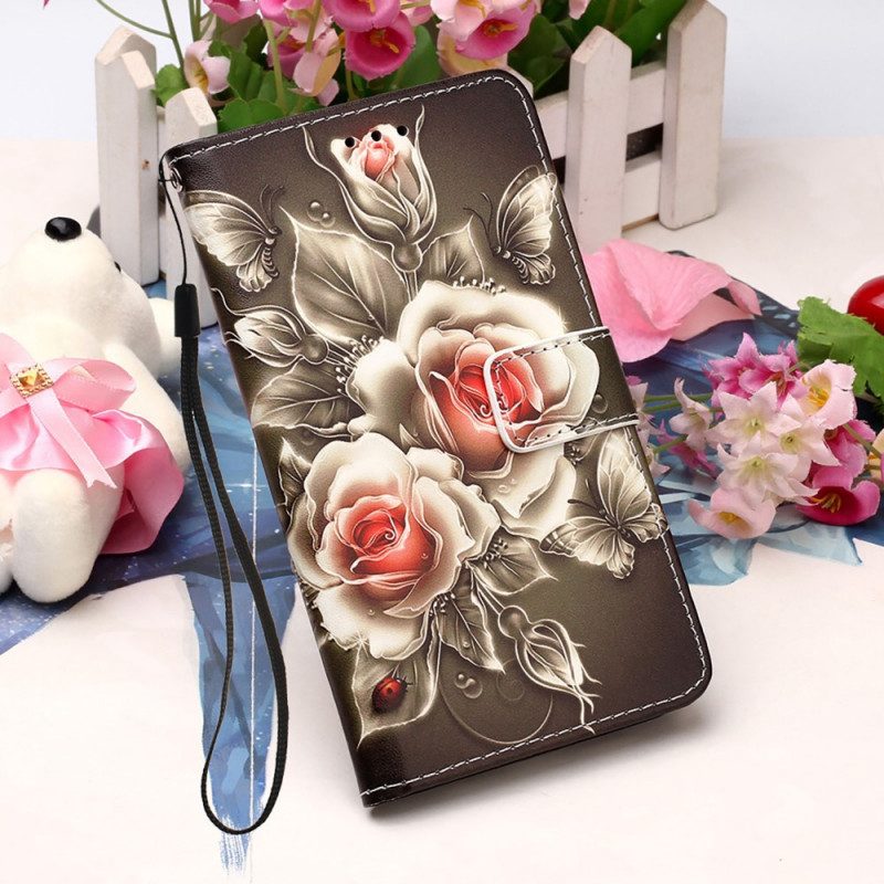 Folio-hoesje voor Xiaomi Mi 11 Lite 4G / 5G / 5G NE Gouden Rozen