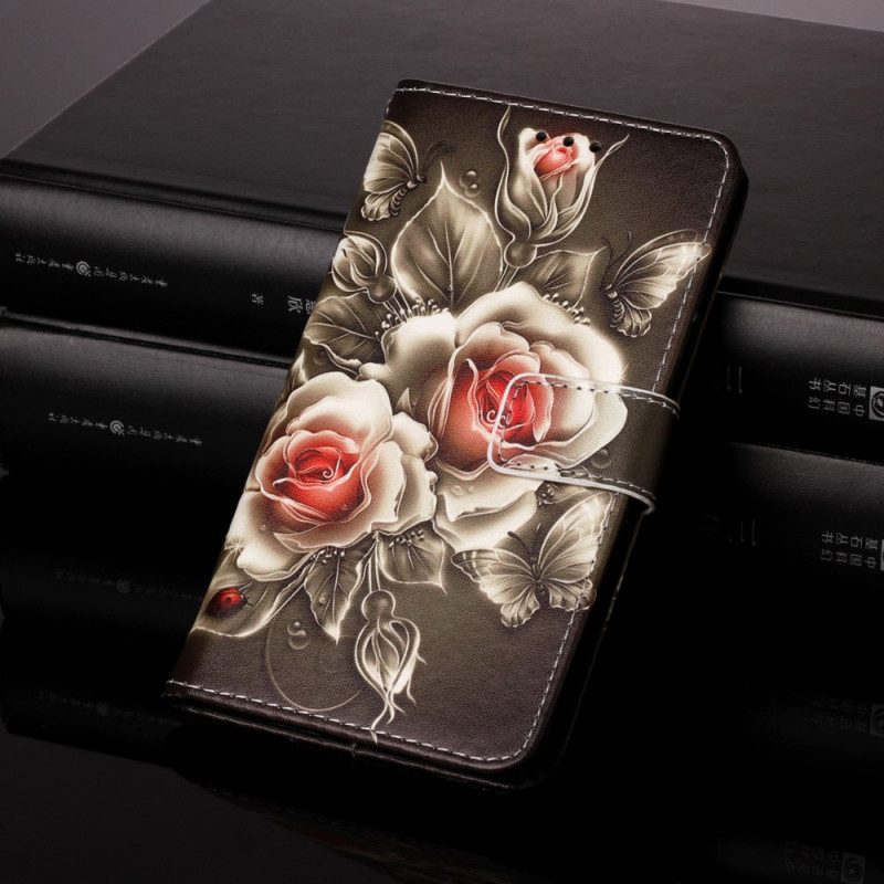 Folio-hoesje voor Xiaomi Mi 11 Lite 4G / 5G / 5G NE Gouden Rozen