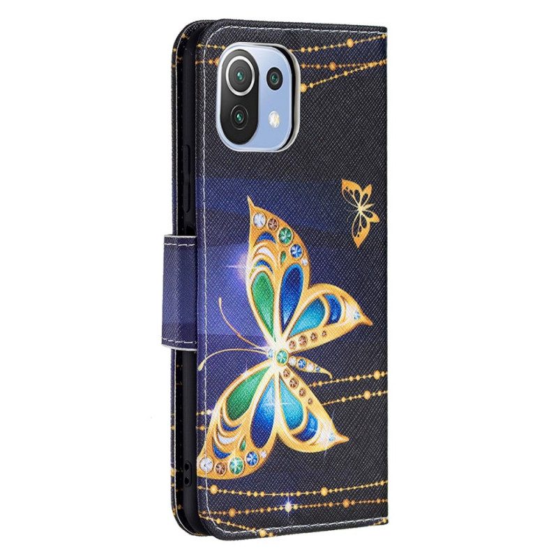 Folio-hoesje voor Xiaomi Mi 11 Lite 4G / 5G / 5G NE Kostbare Vlinders