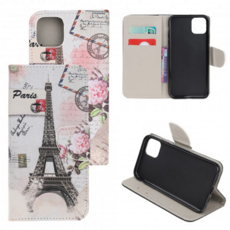 Folio-hoesje voor Xiaomi Mi 11 Lite 4G / 5G / 5G NE Retro Eiffeltoren