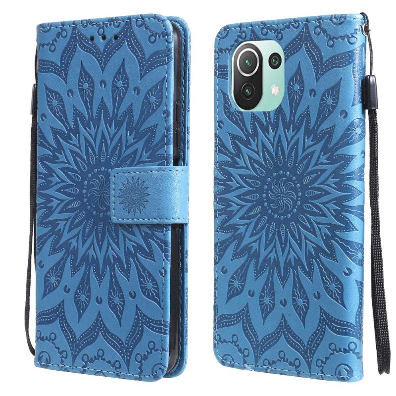 Folio-hoesje voor Xiaomi Mi 11 Lite 4G / 5G / 5G NE Zonnebloem