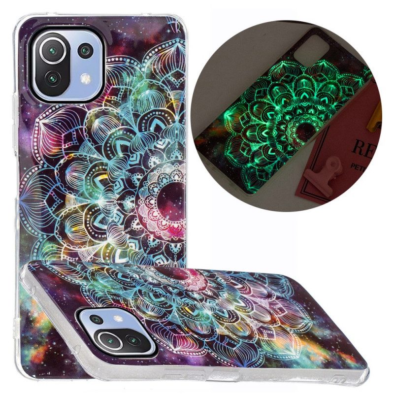 Hoesje voor Xiaomi Mi 11 Lite 4G / 5G / 5G NE Fluorescerende Kleurrijke Mandala