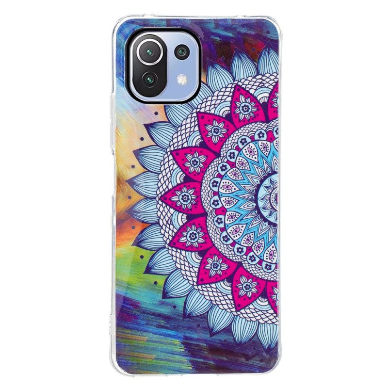 Hoesje voor Xiaomi Mi 11 Lite 4G / 5G / 5G NE Fluorescerende Kleurrijke Mandala
